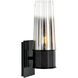 Icycle Sconce Wall Light in Matte Black, Clear/Chrome Gradient