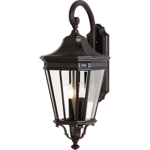 Cotswold Lane 3 Light 30 inch Grecian Bronze Outdoor Wall Lantern, Large