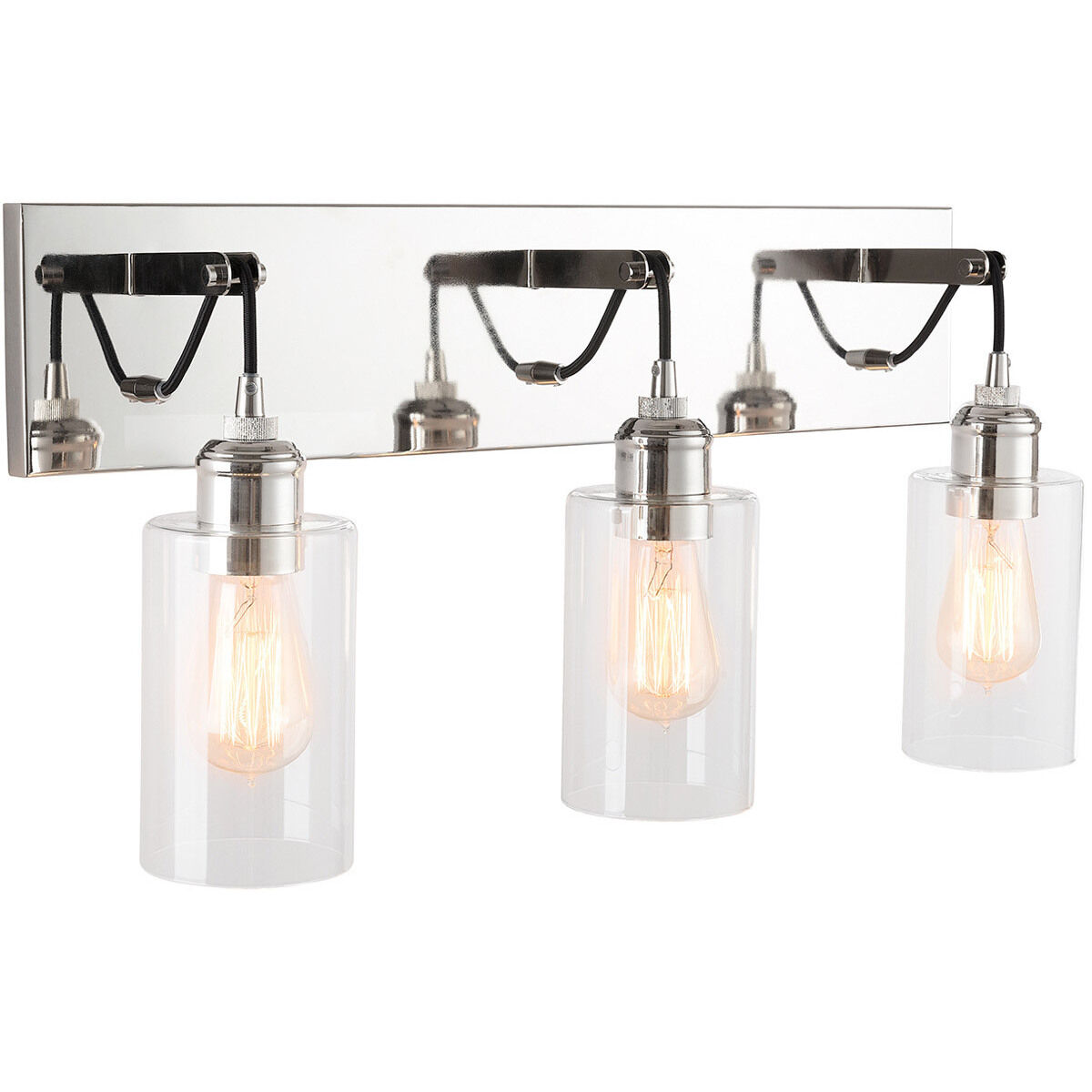 Prospero 3 Light 24 inch Polished Nickel Vanity Light Wall Light