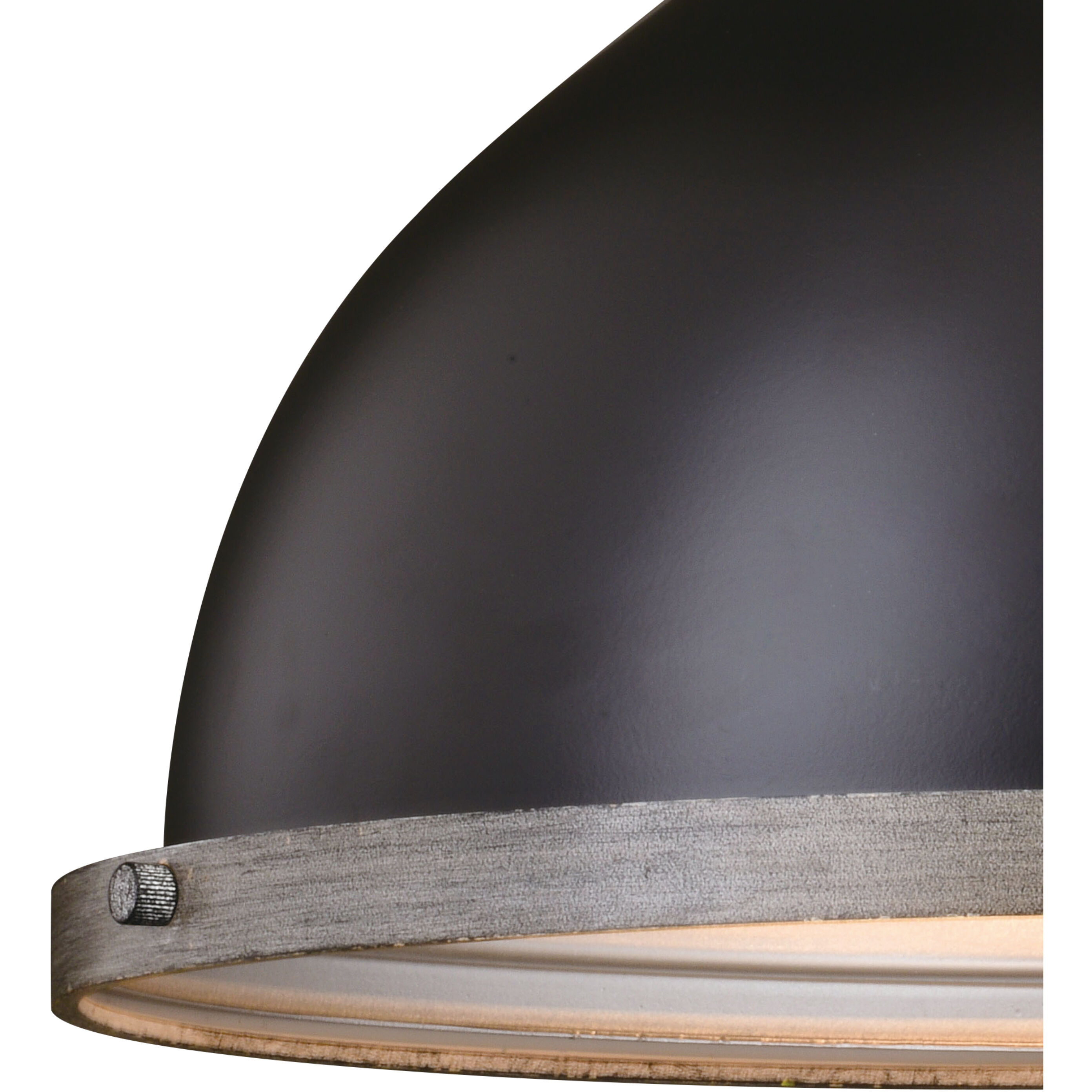 Sheffield LED 15 inch New Bronze and Distressed Ash with Light Silver Inner Pendant Ceiling Light
