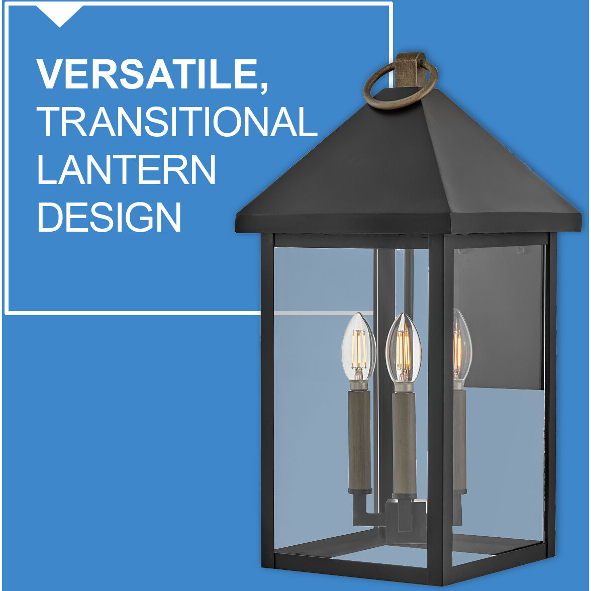 Rhett LED 19.5 inch Black Outdoor Wall Mount