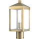 Nyack 1 Light 15.25 inch Antique Brass Outdoor Post Top Lantern