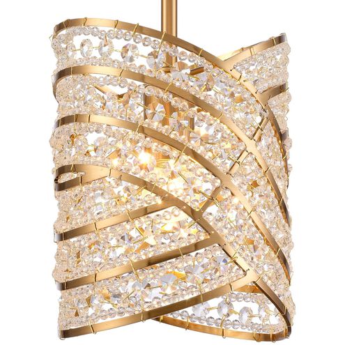 Anastasia 1 Light 7 inch Lacquered Gold Pendant Ceiling Light, Converts to Semi Flush