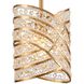 Anastasia 1 Light 7 inch Lacquered Gold Pendant Ceiling Light, Converts to Semi Flush
