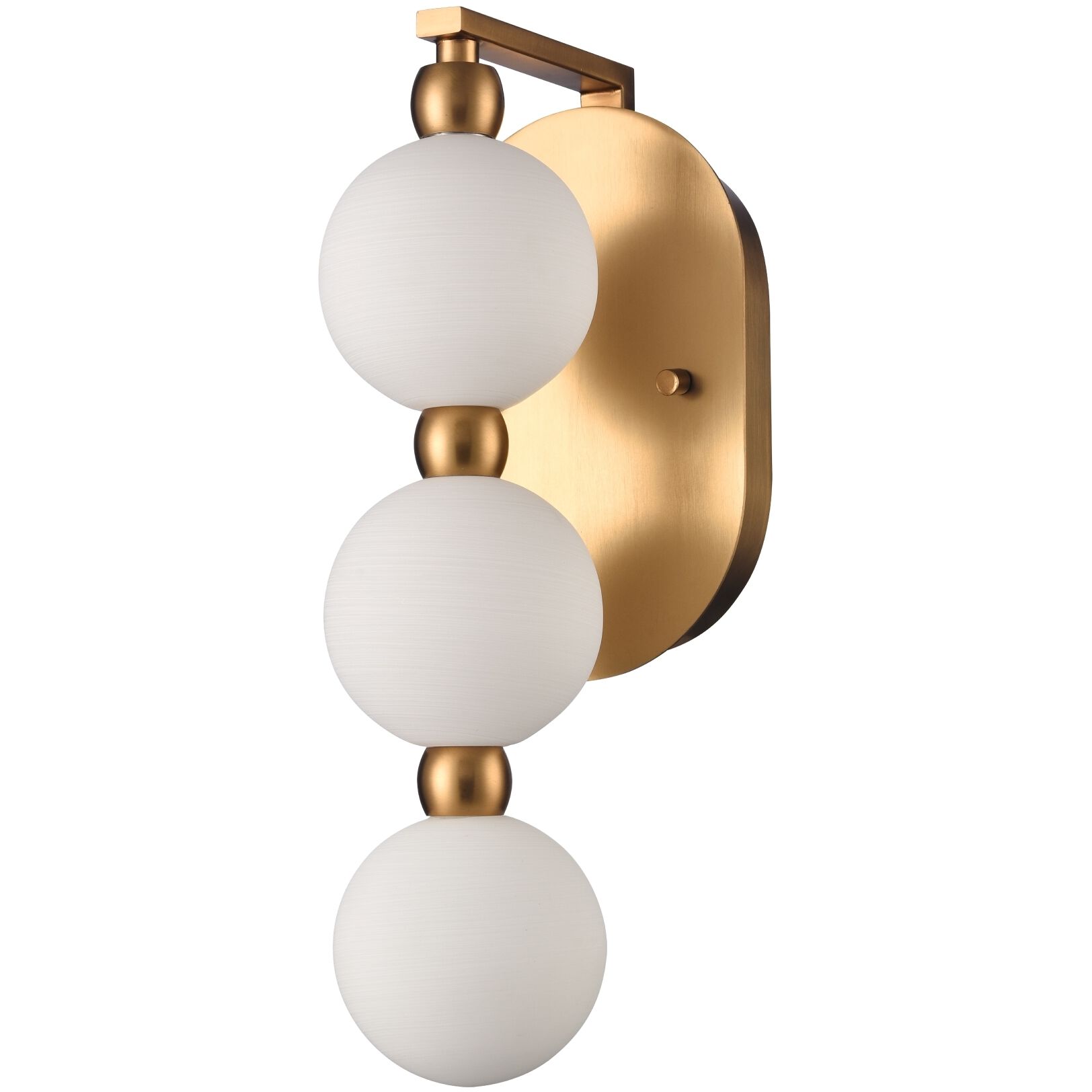 Mod 3 Light 6.75 inch Satin Brass Sconce Wall Light