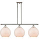 Ballston Large Farmhouse Chicken Wire 3 Light 36 inch Polished Nickel Island Light Ceiling Light, Ballston