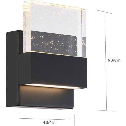 Ellusion LED 5 inch Matte Black ADA Wall Sconce Wall Light, Small