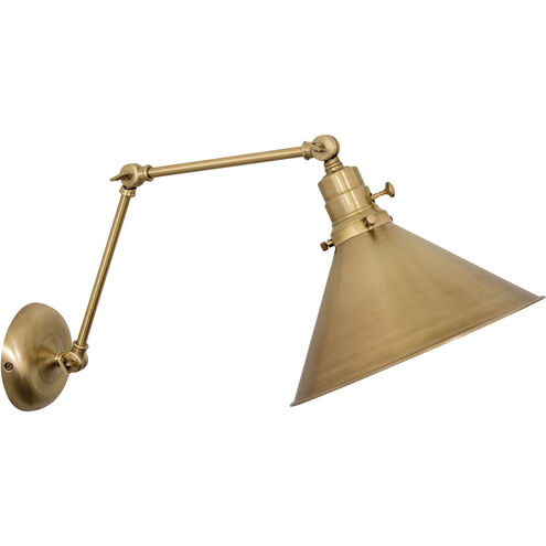 Otis 1 Light 10 inch Antique Brass Wall Lamp Wall Light