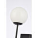 Neri 1 Light 7 inch Black Bath Sconce Wall Light