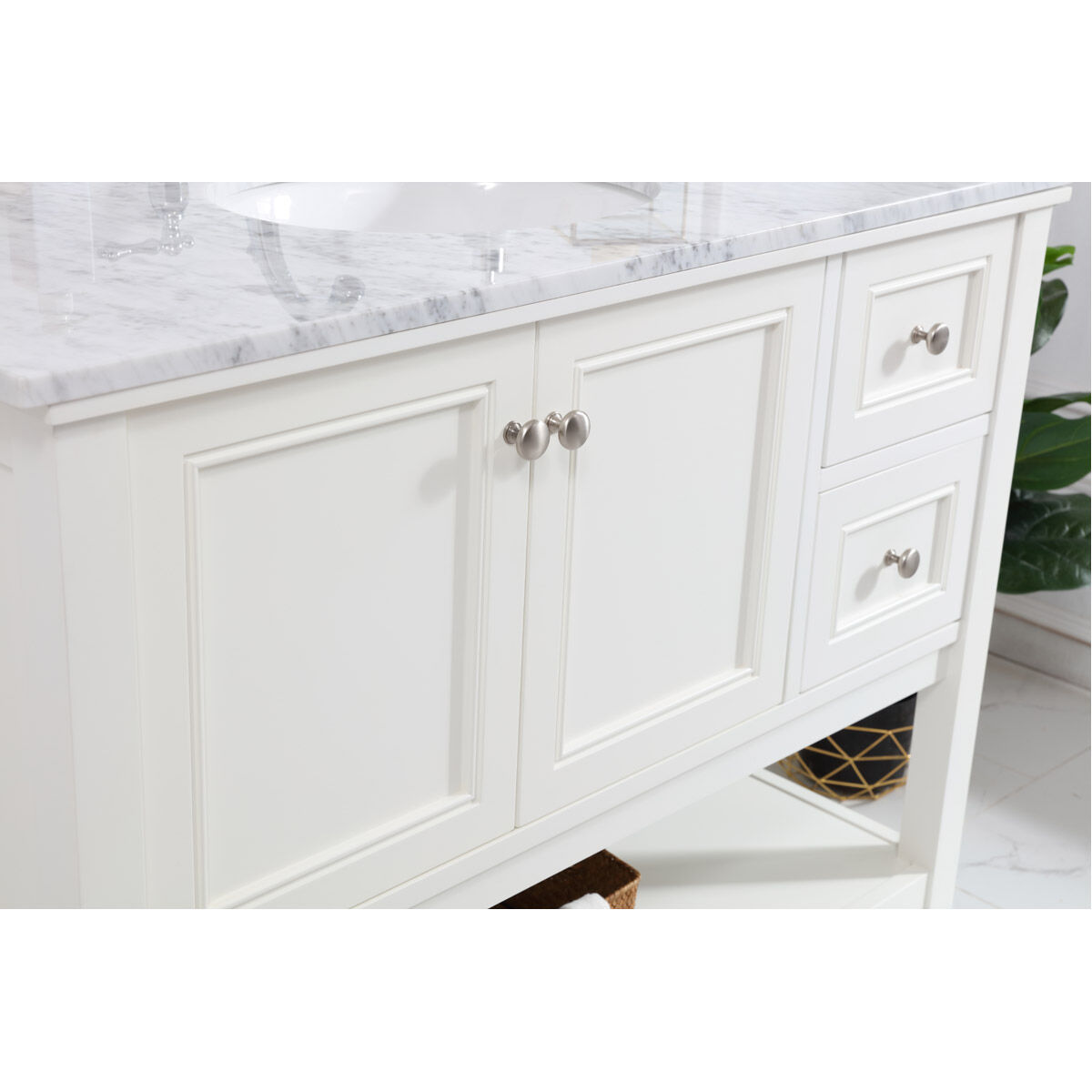 Metropolis 42 X 22 X 34 inch White Vanity Sink Set