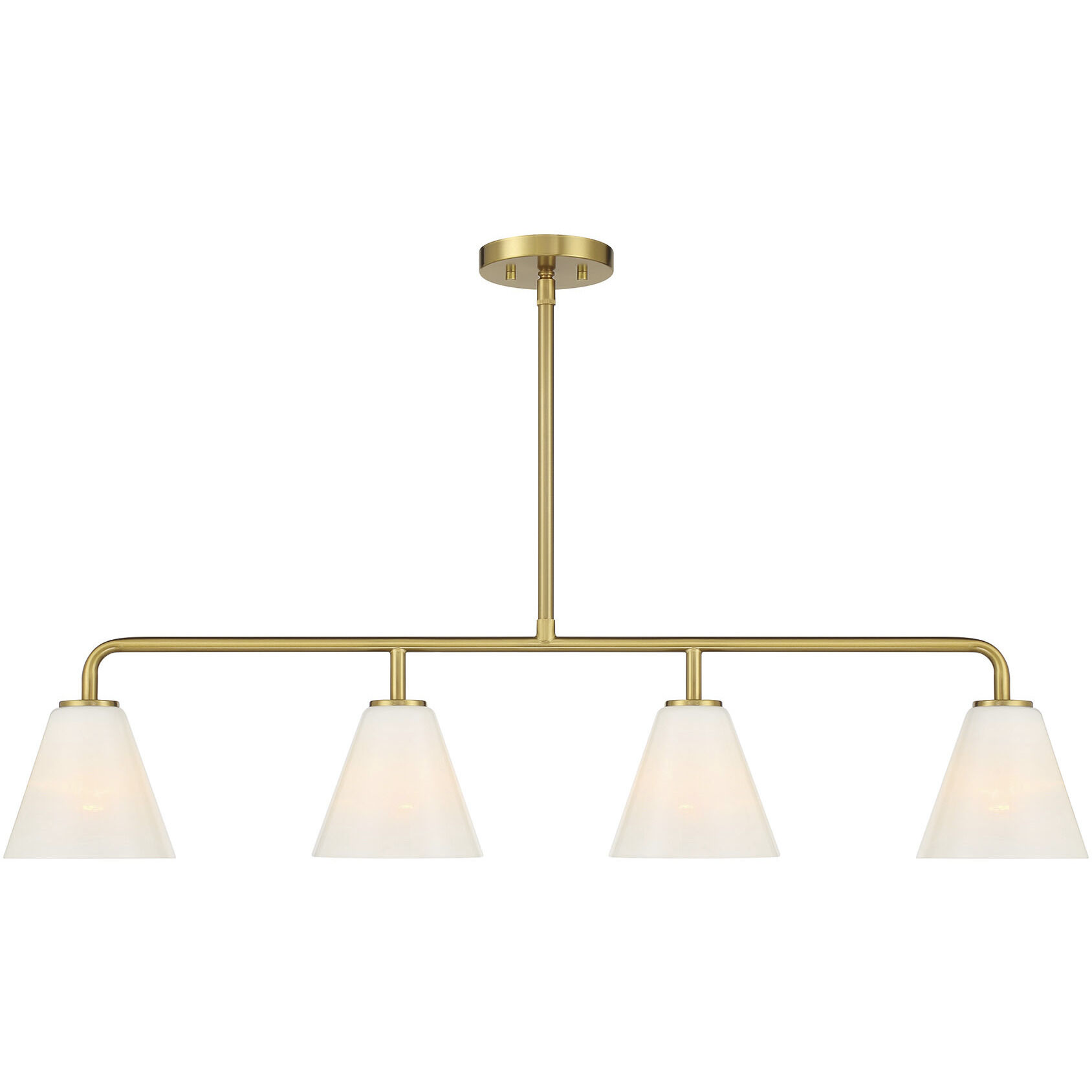 Blair Linear Chandelier Ceiling Light in Warm Brass