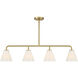 Blair Linear Chandelier Ceiling Light in Warm Brass
