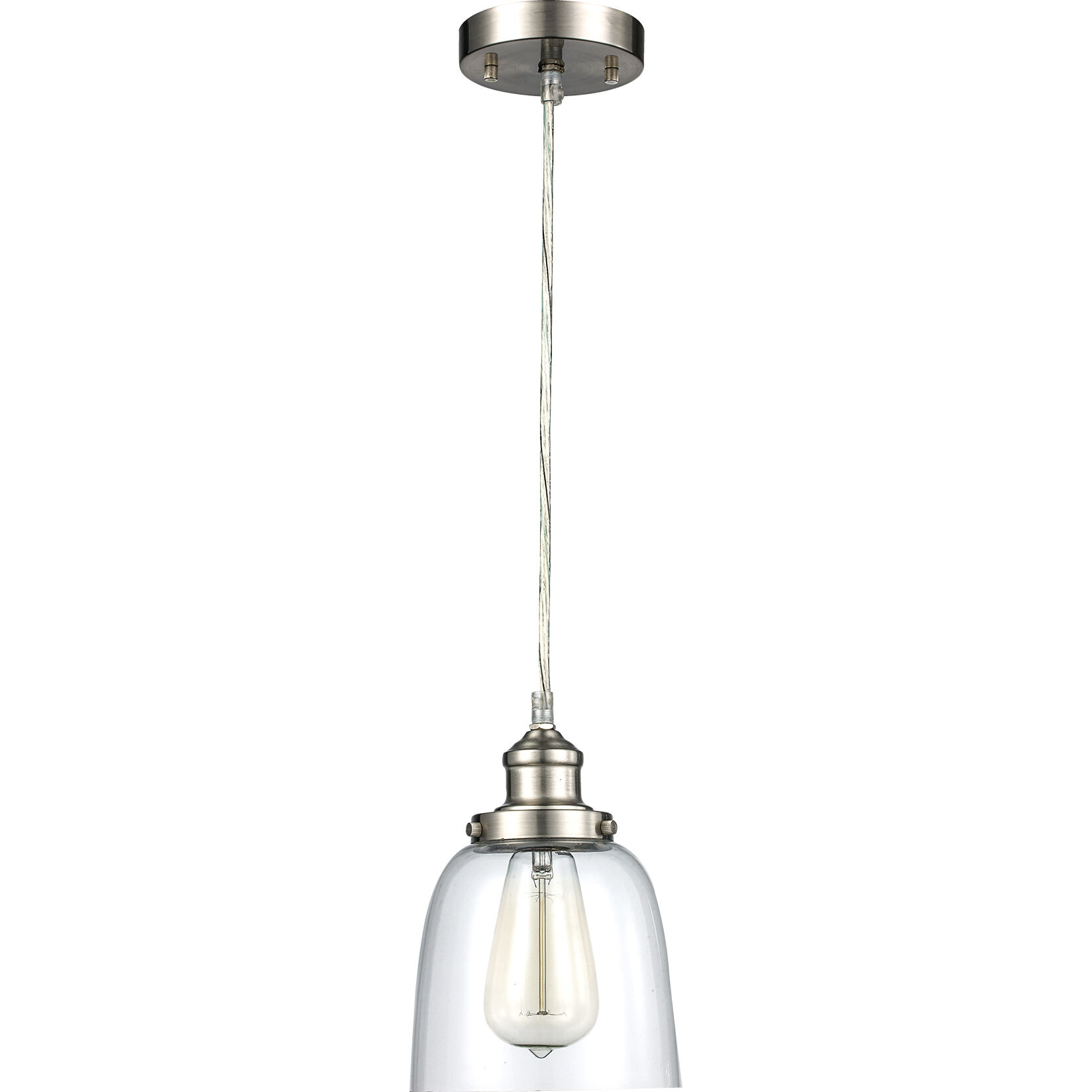 Jenny 1 Light 6 inch Brushed Nickel Pendant Ceiling Light