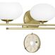 Julep LED 24 inch Brushed Gold Vanity Light Wall Light