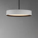 Echo LED 24 inch White and Black Single Pendant Ceiling Light in White/Black