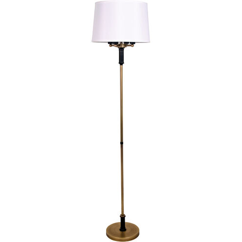 Alpine 67 inch 100.00 watt Antique Brass and Black Floor Lamp Portable Light