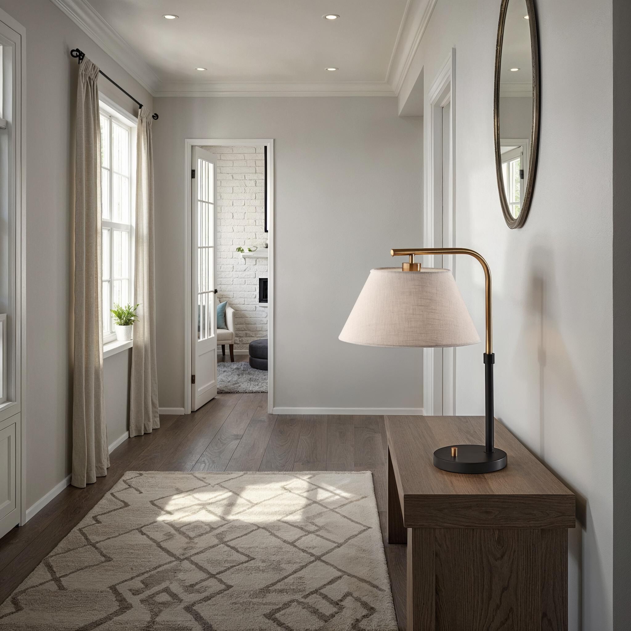 Fletcher 21.25 inch 60.00 watt Black and Antique Brass Table Lamp Portable Light