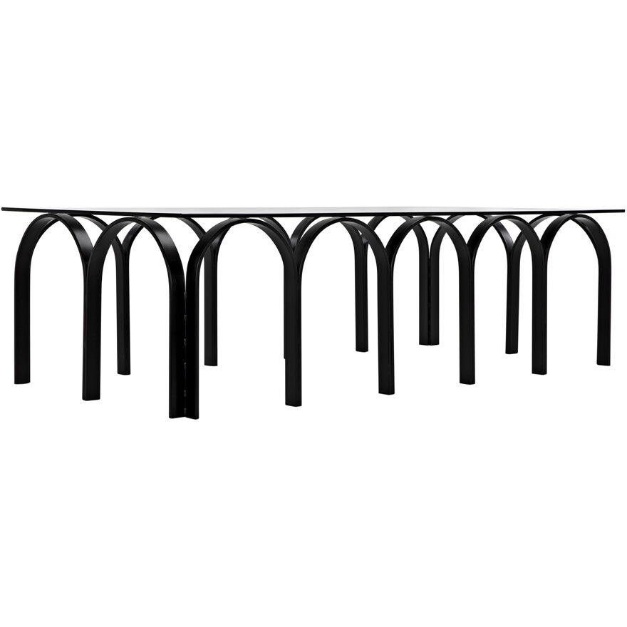 Arcus 63 X 31.5 inch Matte Black Coffee Table
