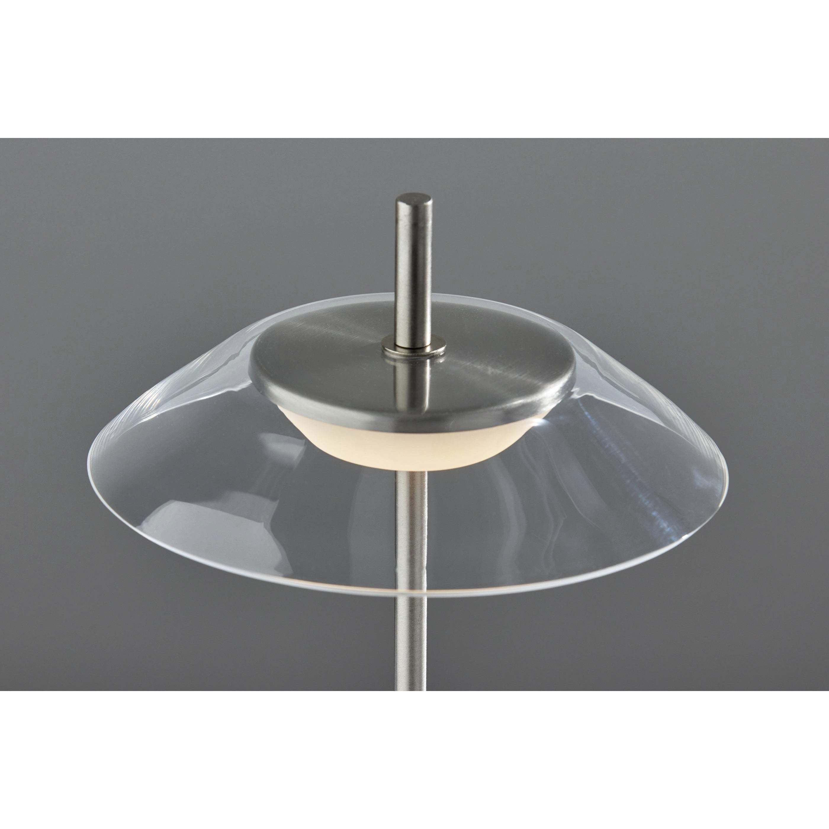 Ako 12 inch 2.00 watt Brushed Steel Cordless Table Lamp Portable Light, ADS360