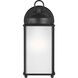 New Castle 1 Light 10.25 inch Black Outdoor Wall Lantern, Large
