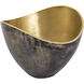 Hansen 11.75 X 9.75 inch Decorative Bowl in Black and Brass