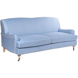 Dann Foley Natural and Chambray Blue Sofa