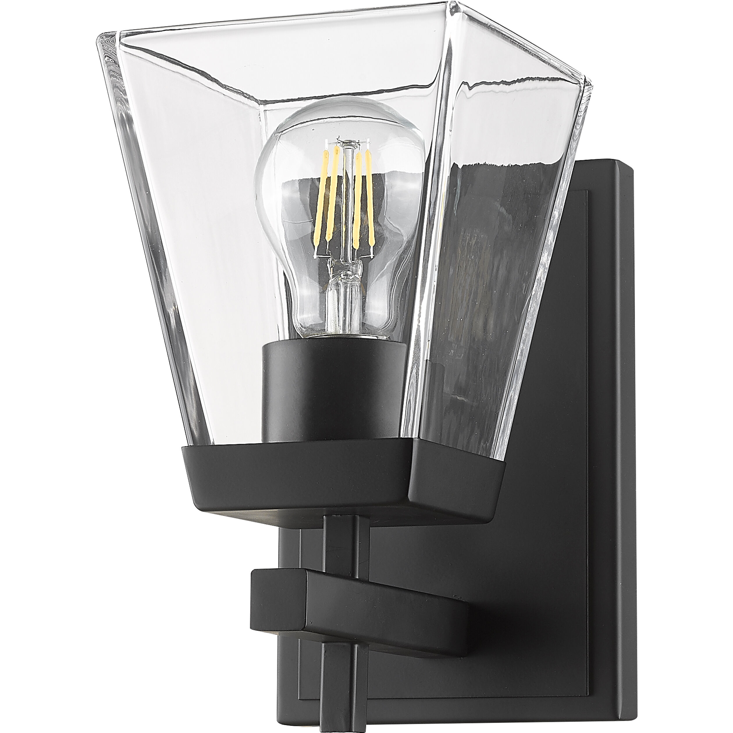 Lauren 1 Light 5 inch Matte Black Wall Sconce Wall Light