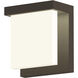 Glass Glow LED 6 inch Textured Bronze Indoor-Outdoor Sconce, Inside-Out