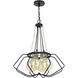 Laude 4 Light 22 inch Black/Chrome Chandelier Ceiling Light