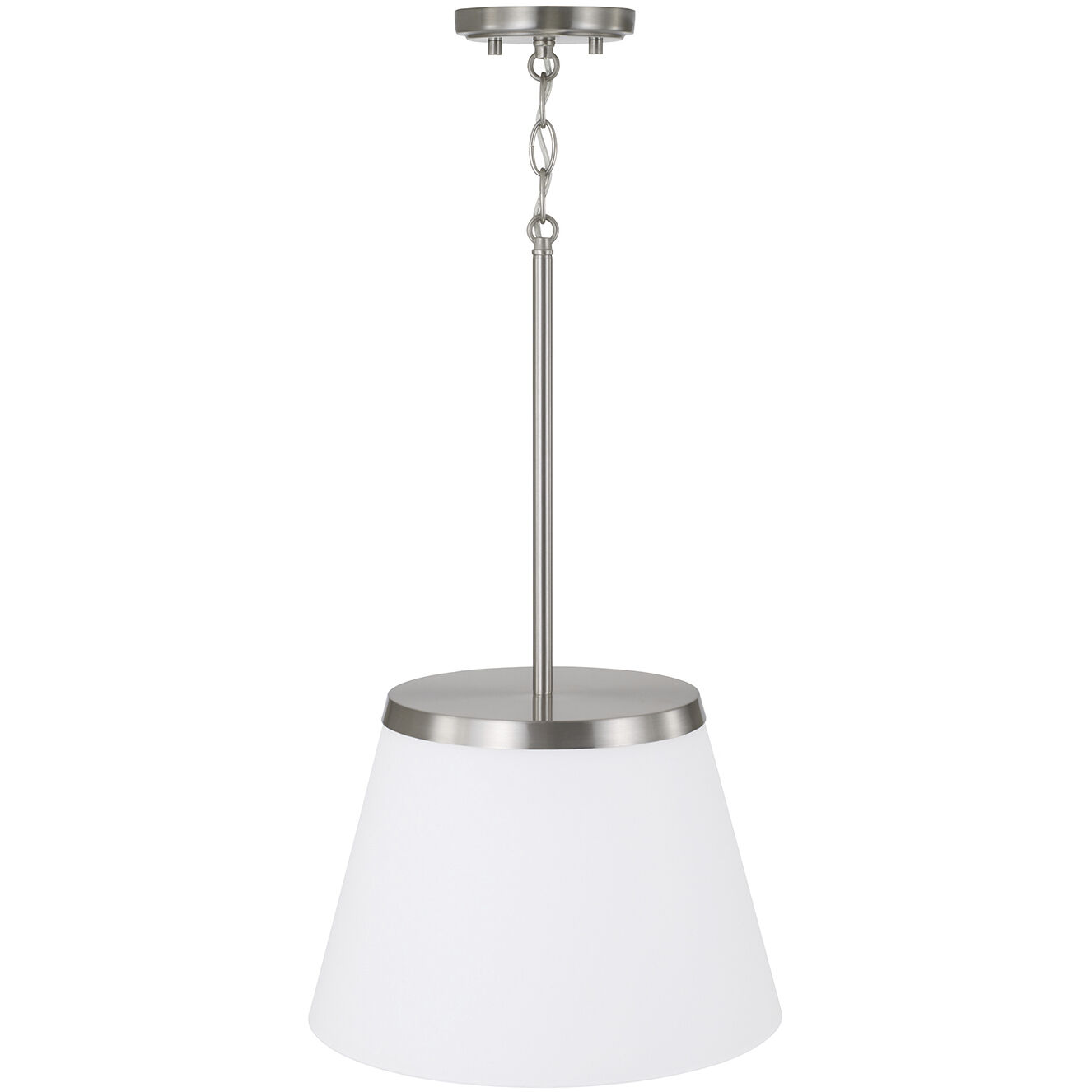 Drake 1 Light 13.25 inch Brushed Nickel Pendant Ceiling Light