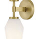 Gio Sconce Wall Light in Lacquered Brass, Large