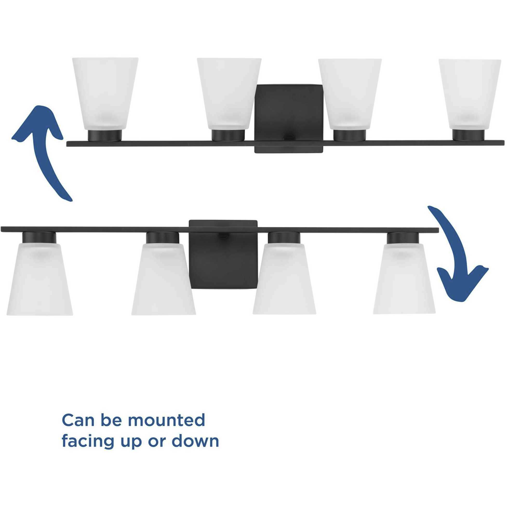 Tanner 4 Light 31.12 inch Matte Black Vanity Light Wall Light