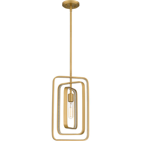Dupree 1 Light 10 inch Brushed Weathered Brass Mini Pendant Ceiling Light