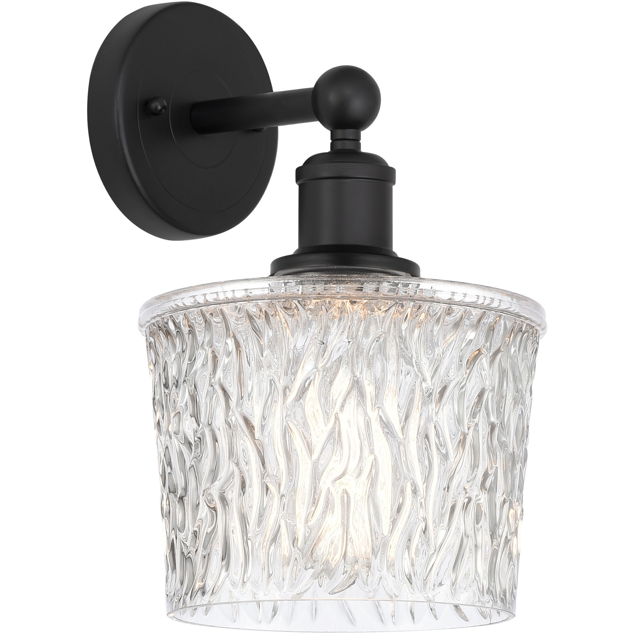 Edison Niagra 1 Light 7 inch Matte Black Sconce Wall Light