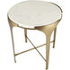 Janine 22 inch White End Table