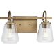 Martenne 2 Light 14 inch Aged Bronze Bathroom Vanity Light Wall Light