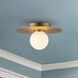 Elixir LED 9.88 inch Brushed Gold Flush Mount Ceiling Light