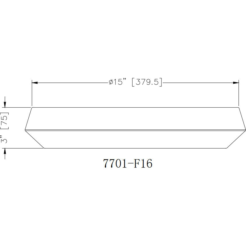 Quasars LED 16 inch Modern Gold Flush Mount Ceiling Light