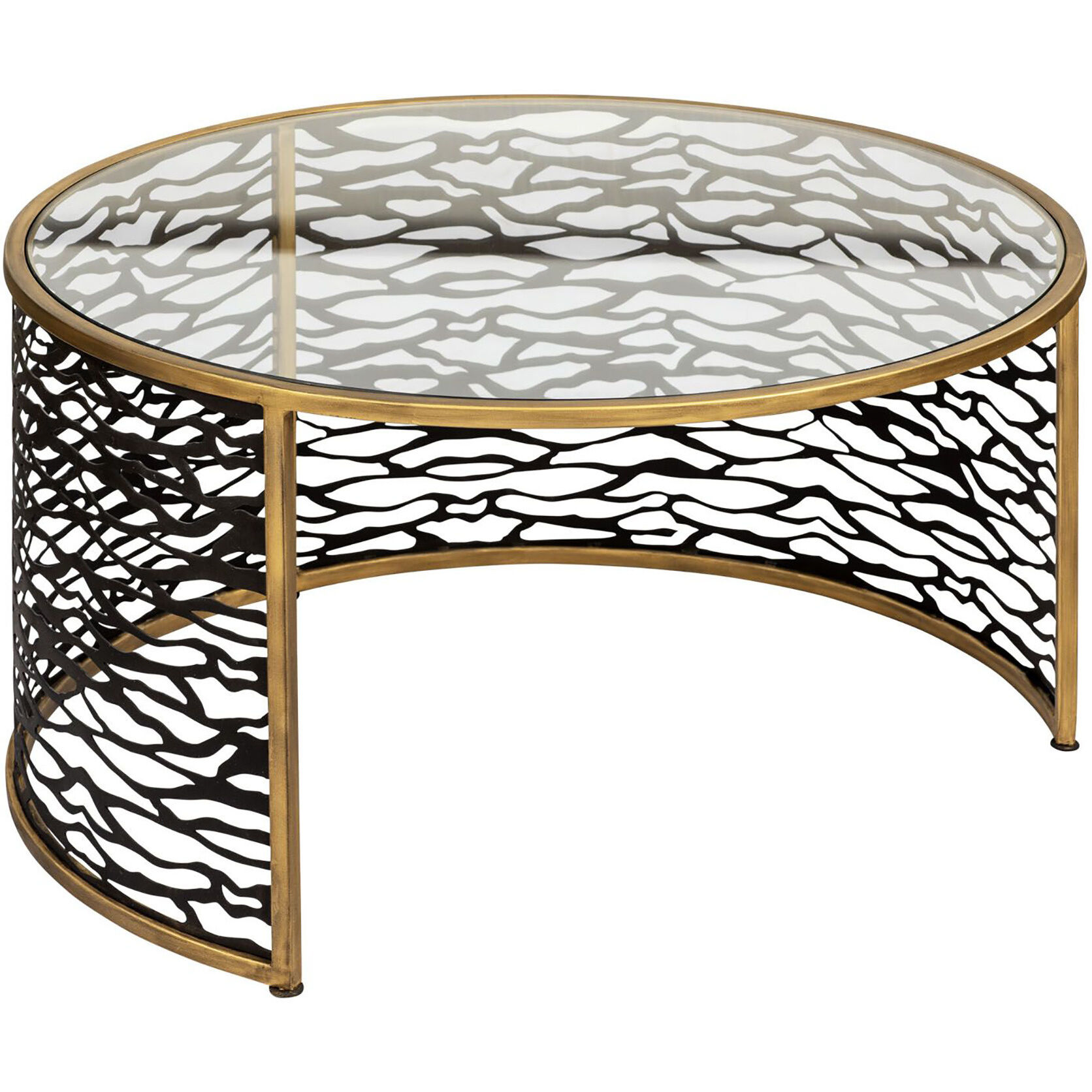 Kato 32 X 18 inch Havana Gold Coffee Table and Ottoman, Smithsonian Collaboration