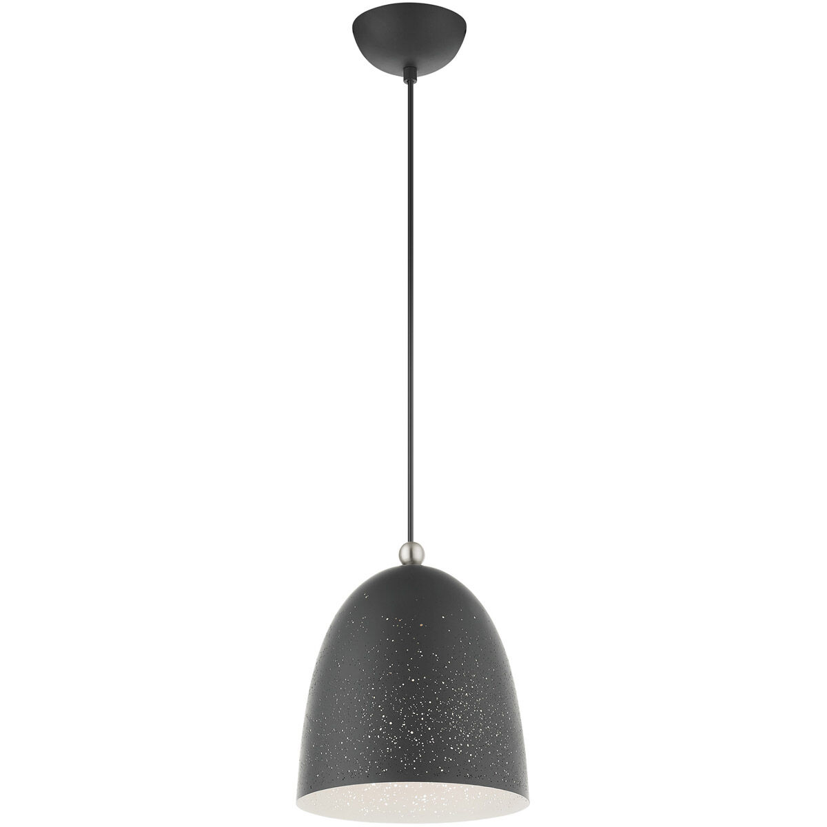 Arlington 1 Light 10 inch Scandinavian Gray with Brushed Nickel Accents Pendant Ceiling Light