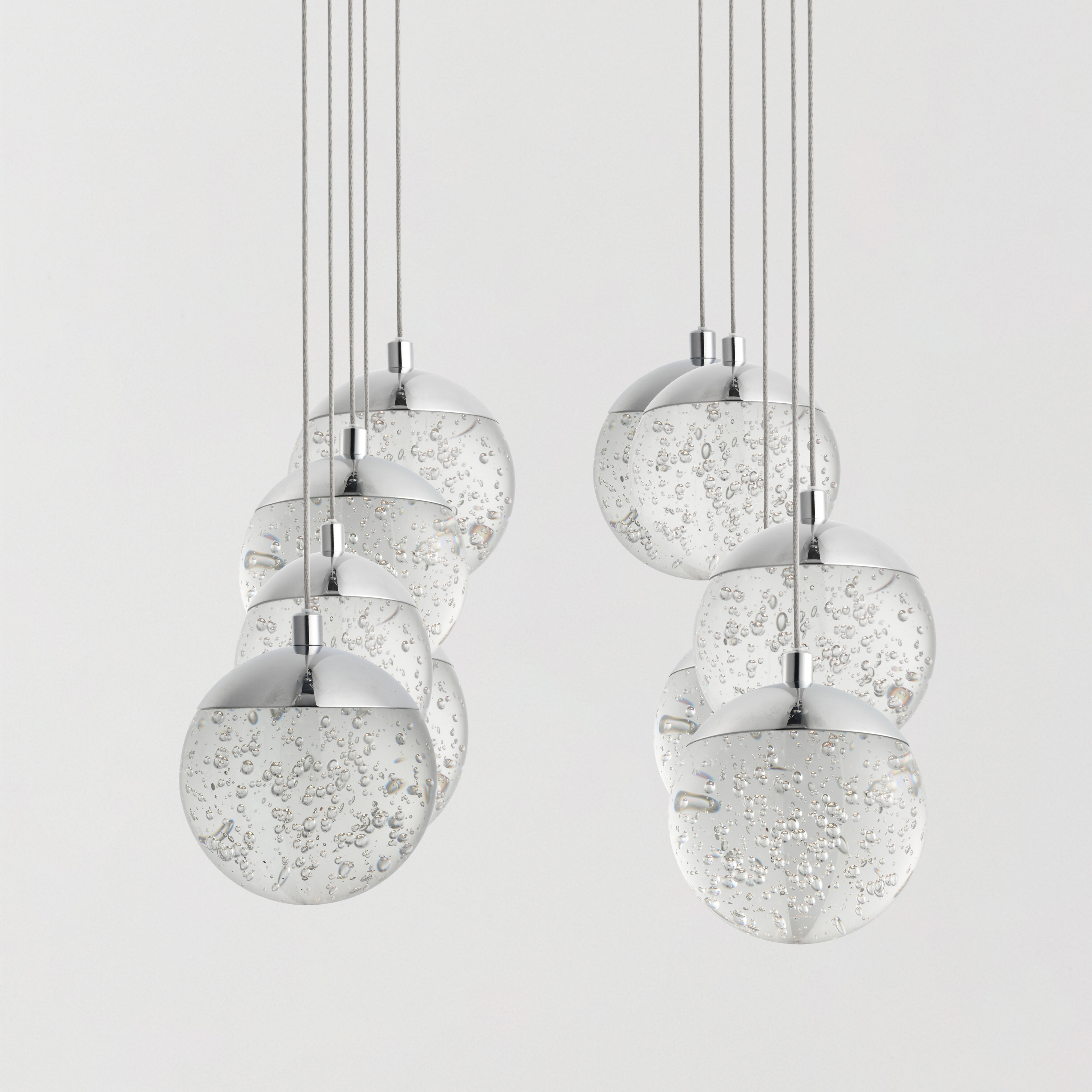 Orb II LED 11 inch Polished Chrome Multi-Light Pendant Ceiling Light