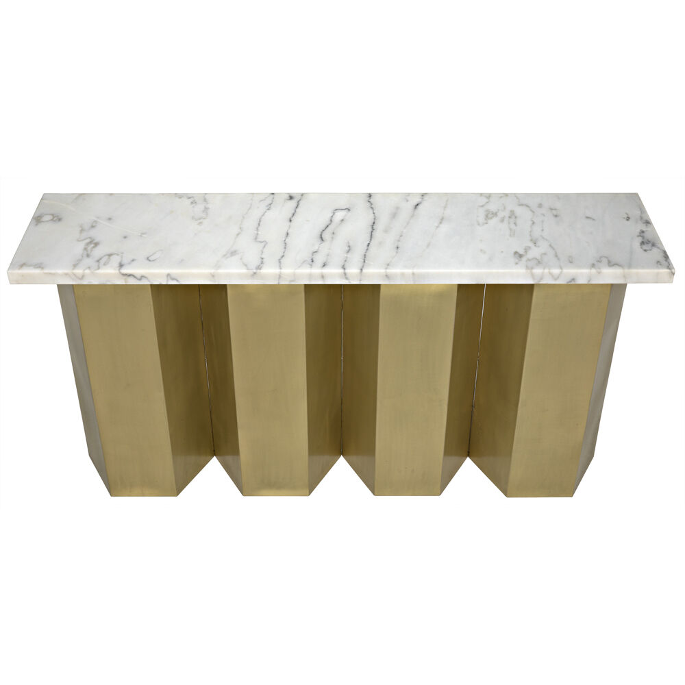 Shilo 64 X 15 inch Antique Brass Console