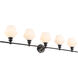 Gene 5 Light 47 inch Black Wall sconce Wall Light