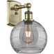 Ballston Athens Deco Swirl 1 Light 8 inch Antique Brass Sconce Wall Light
