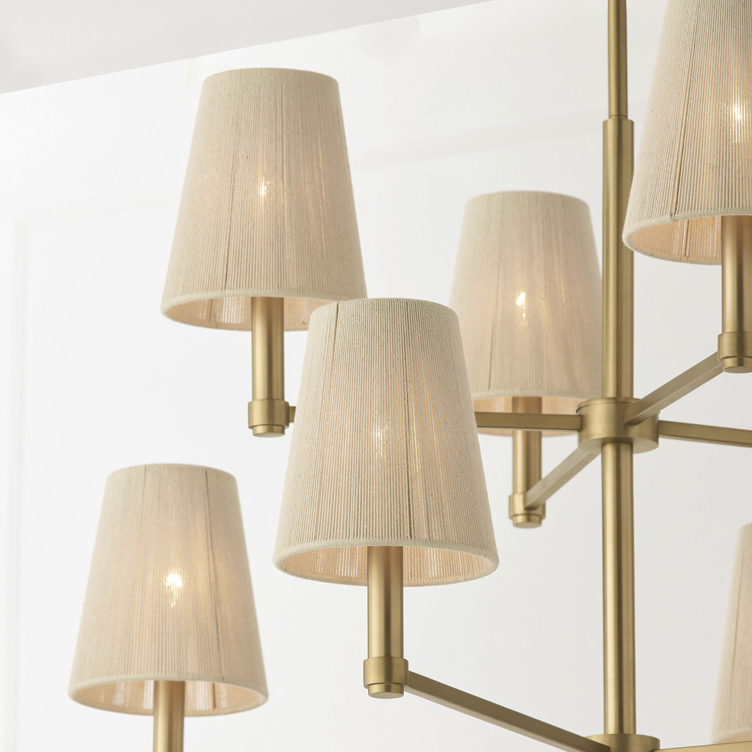 Mira 8 Light 37.5 inch Matte Brass Chandelier Ceiling Light