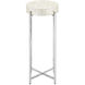 Gerri Dot 11 inch Natural and Polished Nickel Drinks Table