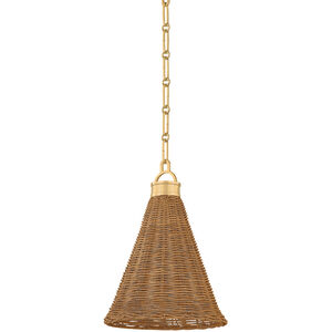 Kensington 1 Light 10 inch Aged Brass Pendant Ceiling Light