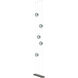 Abacus LED 27.5 inch Dark Smoke Floor to Ceiling Plug-In Lamp Ceiling Light in Cool Grey, Floor to Ceiling
