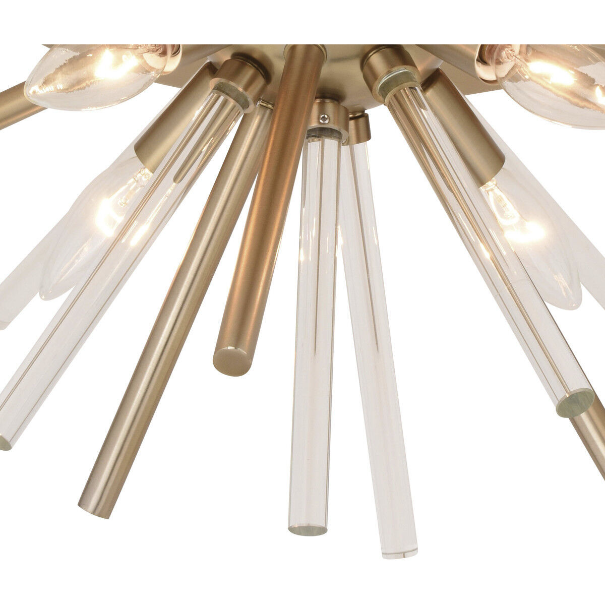 Vaxcel C0250 Aria 22.5 in. 4 Light Flush Mount Natural Brass