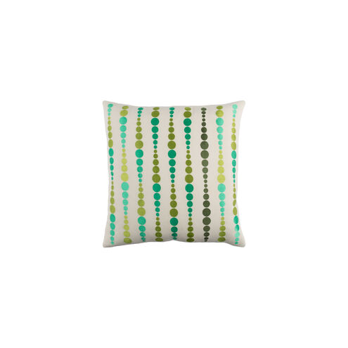 Dewdrop 20 X 20 inch Emerald and Lime Throw Pillow